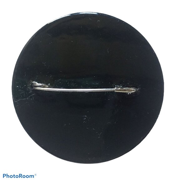 Hand Painted Russian Enamel Pin Brooch Wood & Lacquer Fairy Witch Merlin - Picture 3 of 4